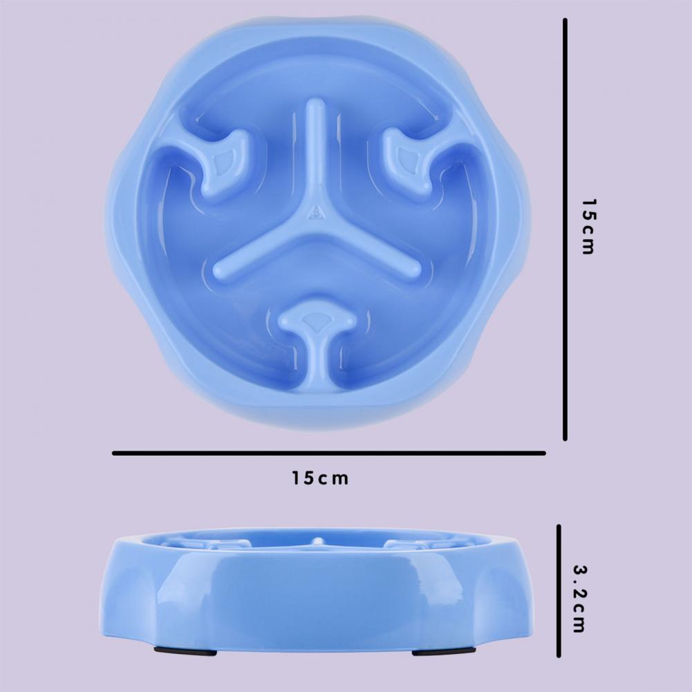 Slow Feeder Dog Bowl for Large Breeds - Anti-Spill, Round Shape