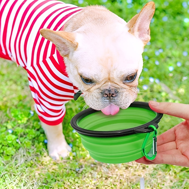 Dog Bowl: Portable Pet Bowl - Durable TPR, Collapsible for Travel