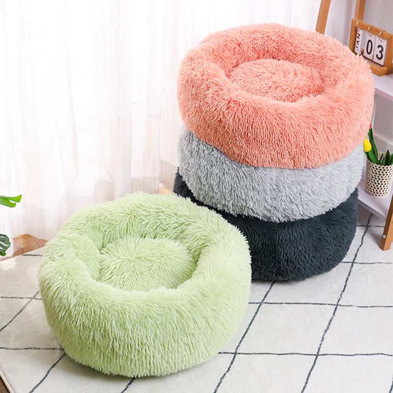 Pet Bed - Warm Plush Machine Washable & Detachable