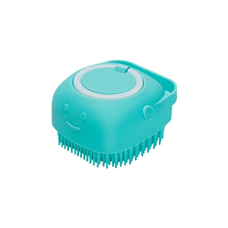 Silicone Dog Brush: Shampoo Dispenser & Pet Massage Tool