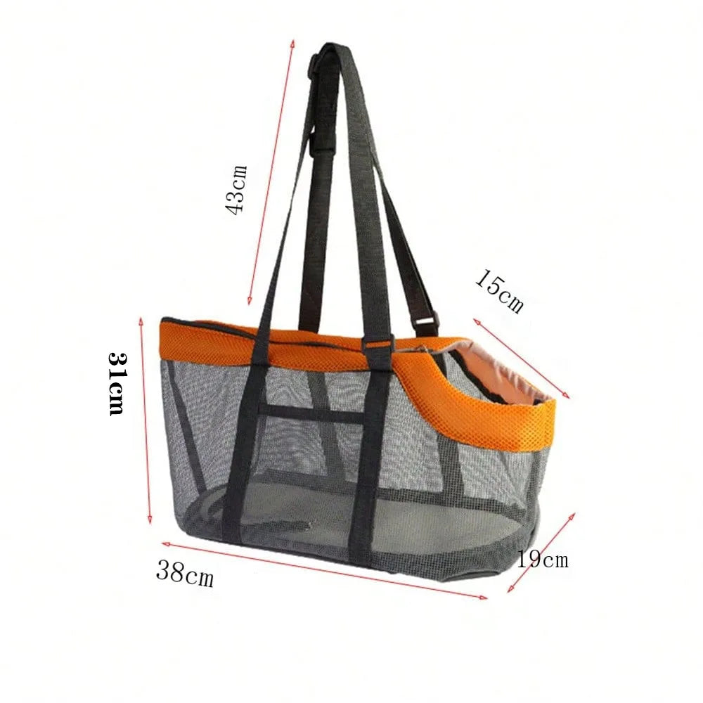 Portable Mesh Pet Carrier Bag Breathable Handbag Outdoor Travel Sling for Dog Cat Puppy