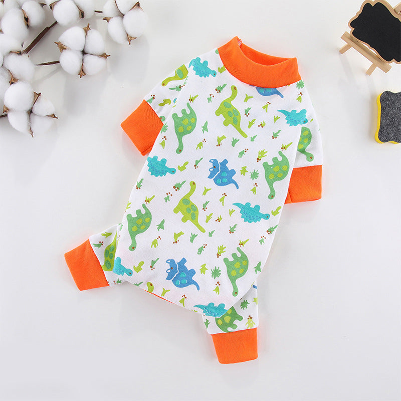 Pet Dog Clothes: Soft Print Jumpsuit for Cats & Dogs