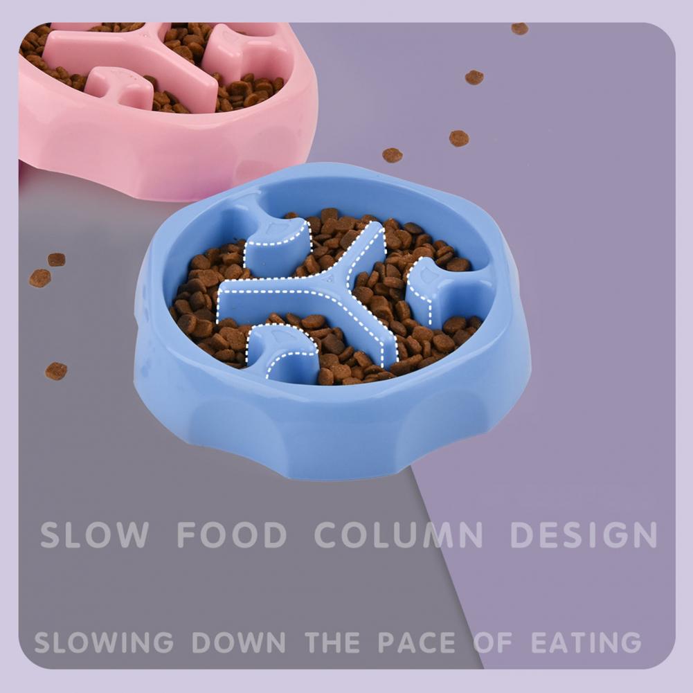 Slow Feeder Dog Bowl for Large Breeds - Anti-Spill, Round Shape