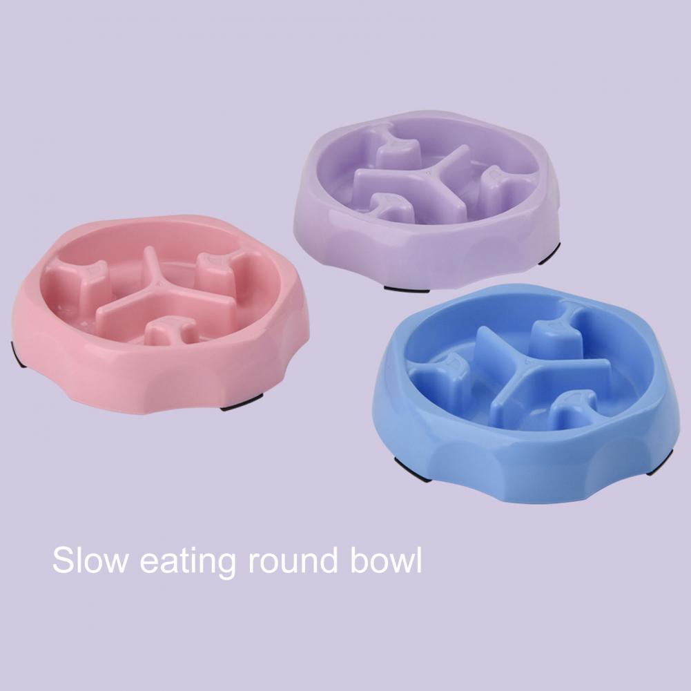 Slow Feeder Dog Bowl for Large Breeds - Anti-Spill, Round Shape