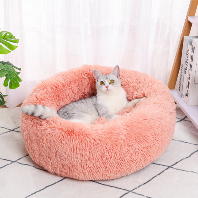 Pet Bed - Warm Plush Machine Washable & Detachable
