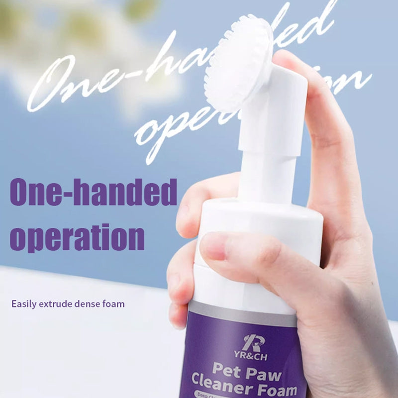 Rinse-Free Dog Paw Cleaner 150ml - Silicone Brush Included