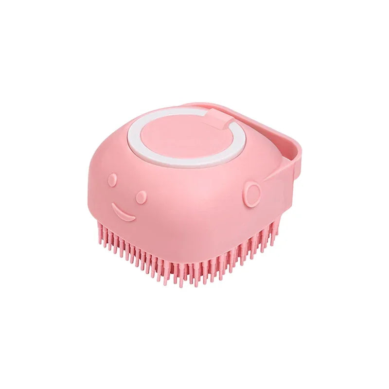 Silicone Dog Brush: Shampoo Dispenser & Pet Massage Tool