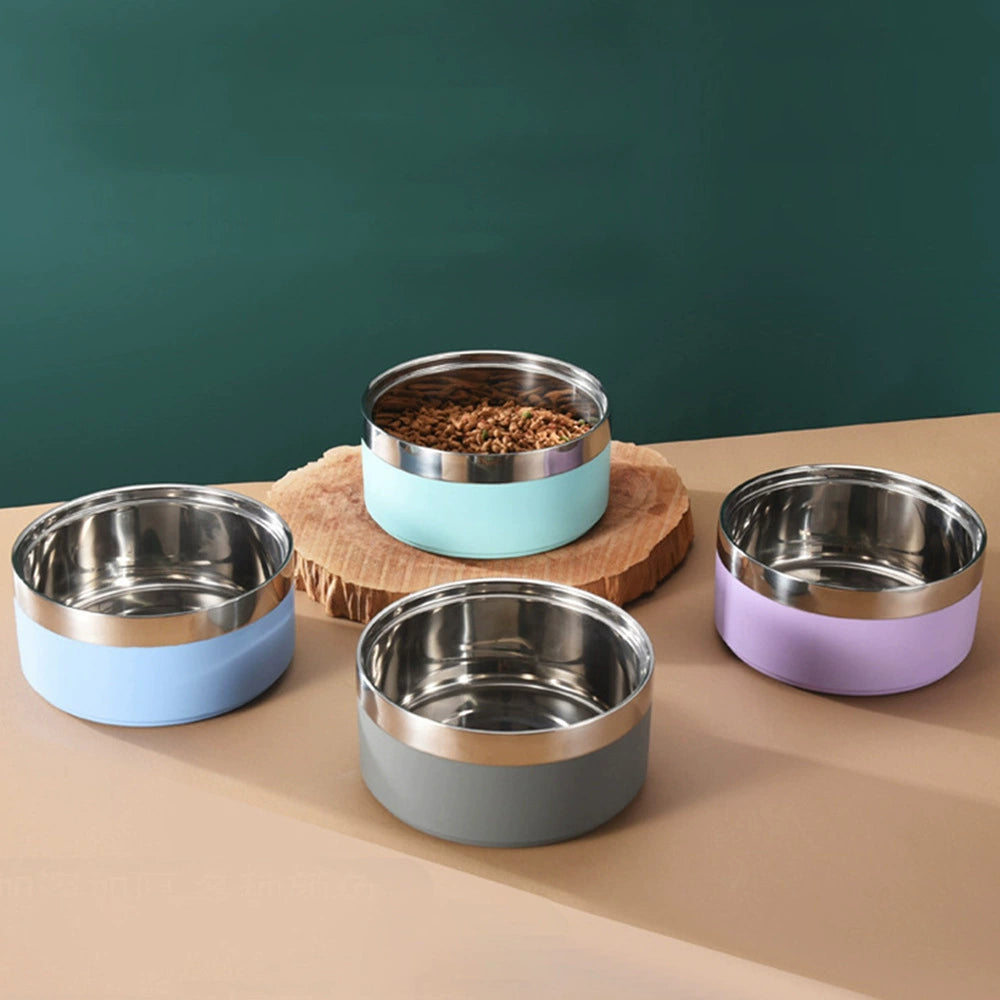 Premium Dog Bowl: Large Stainless Steel with Non-Slip Mat