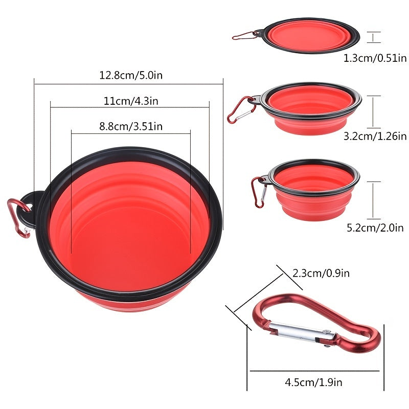 Dog Bowl: Portable Pet Bowl - Durable TPR, Collapsible for Travel