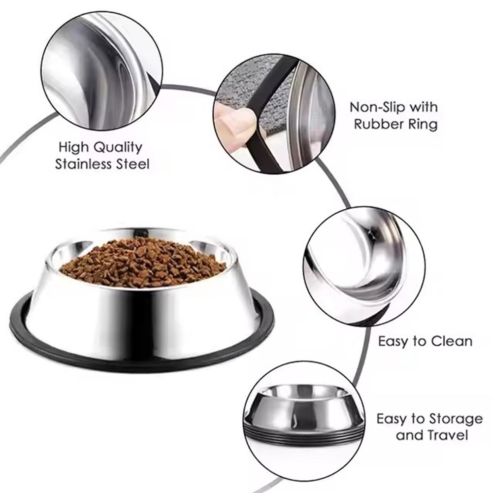 Steel Cat Bowl - Durable Pet Feeder for Cats & Dogs