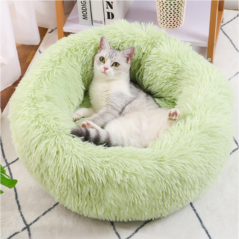 Pet Bed - Warm Plush Machine Washable & Detachable
