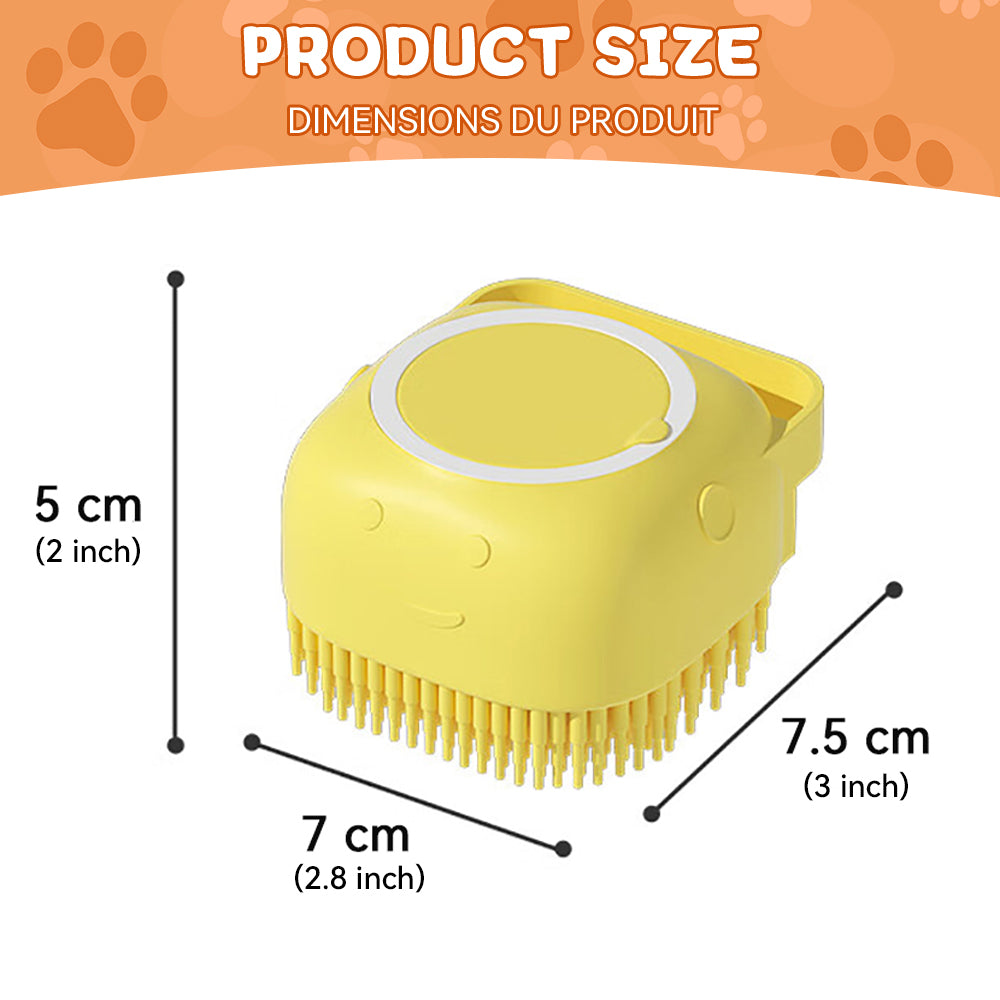 Silicone Dog Brush: Shampoo Dispenser & Pet Massage Tool