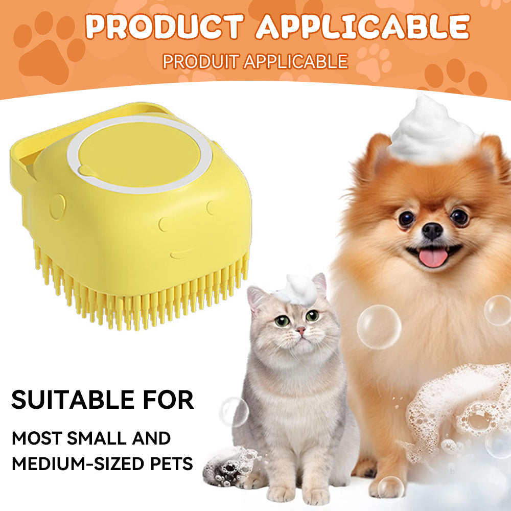 Silicone Dog Brush: Shampoo Dispenser & Pet Massage Tool
