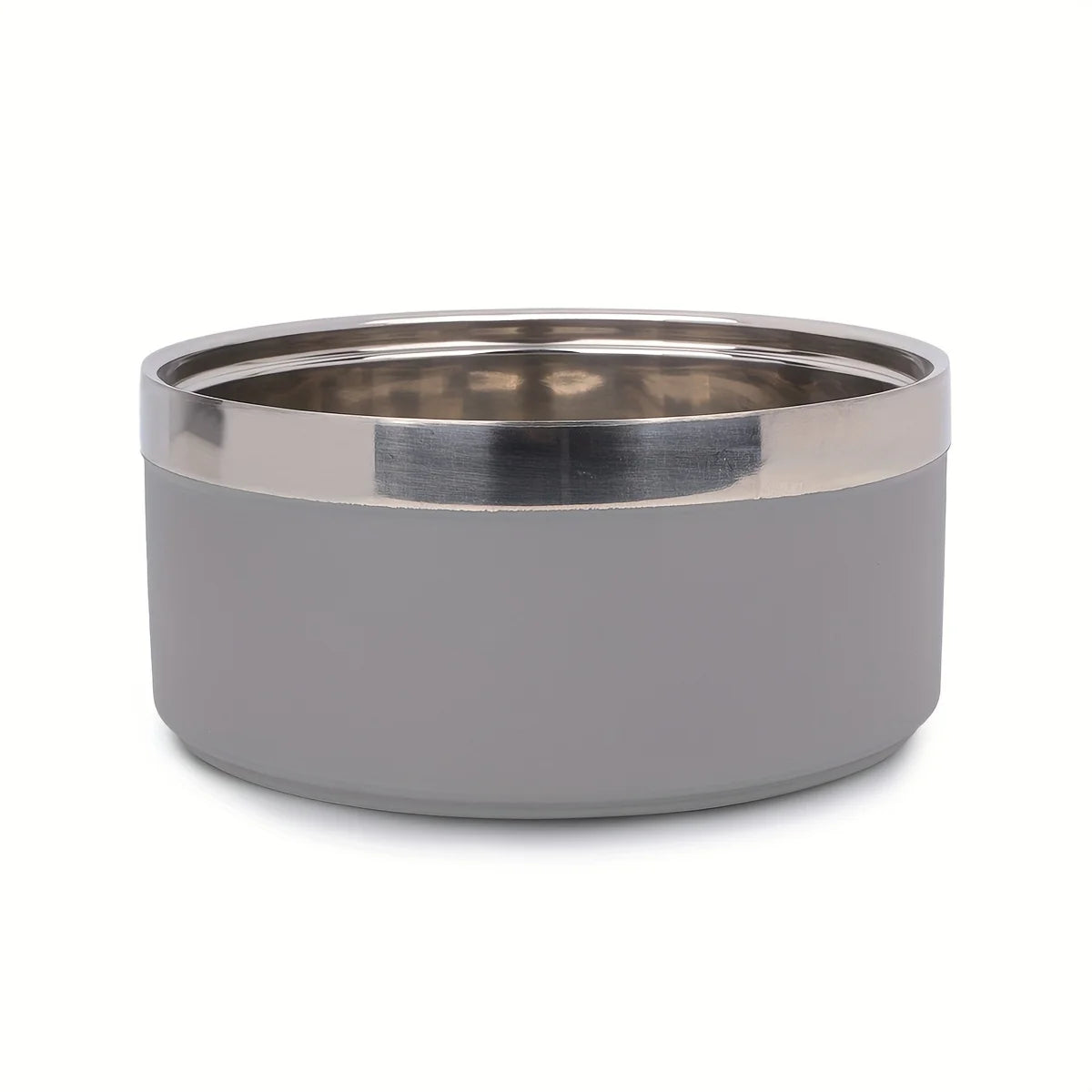 Premium Dog Bowl: Large Stainless Steel with Non-Slip Mat