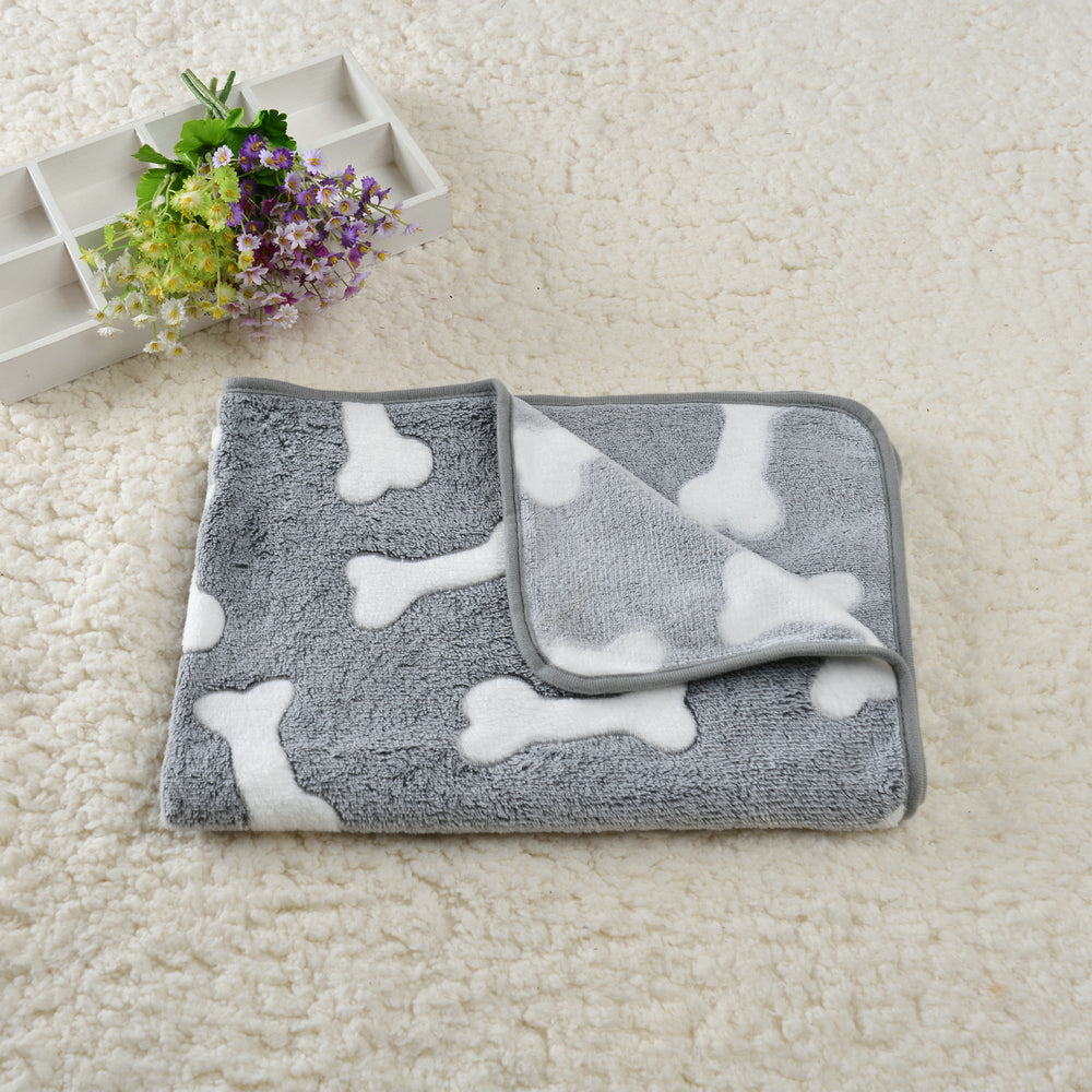 Dog Bed Mat - Soft Cozy Bone Star Avocado Print