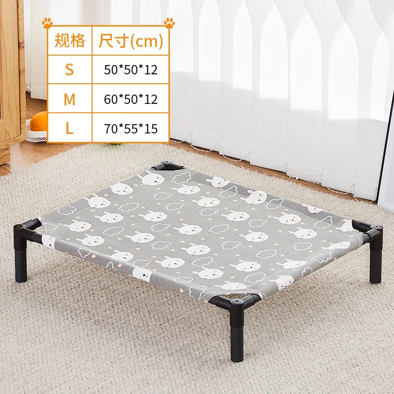 Pet Beds: Elevated Folding Pet Bed - Portable & Washable Dog Kennel