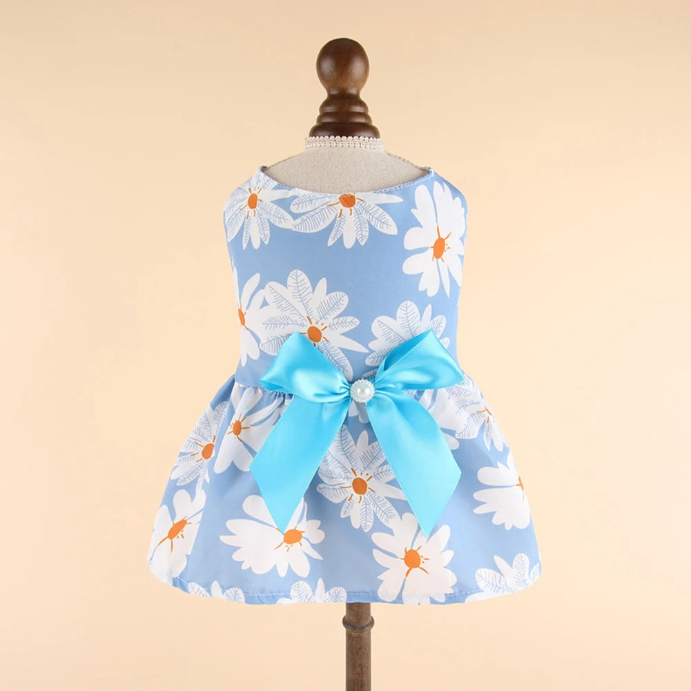 Dog Dresses: Soft Floral Outfit for Cats & Dogs