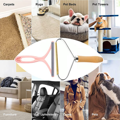 Dog Brush: Silicone Pet Hair Remover - Double Sided Lint Eliminator