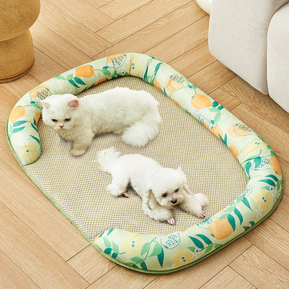 Pet Bed: Dog Mat Cooling Summer Pad Mat For Dogs Cat Blanket Sofa Breathable Pet Dog Bed Summer Washable For Small Medium Large Dogs Car