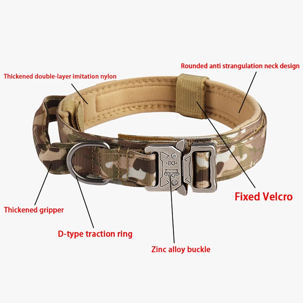 Dog Collar: Metal Buckle, Breathable Nylon, Medium/Large