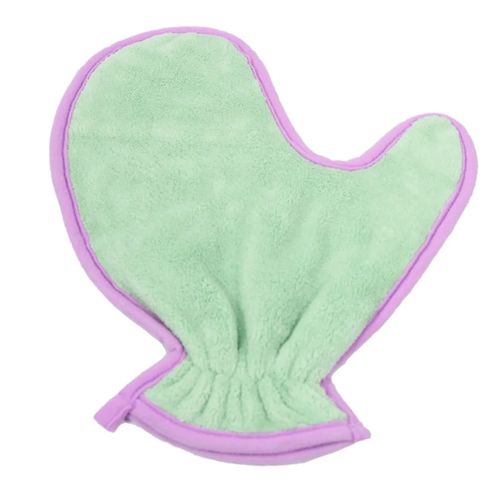 Hand Fit Fleece Lined Pet Drying Mitt Multi Colors Soft Bath Towel Glove Paw Print Safe Dog Cat Clean Mitt Household Pet Groom