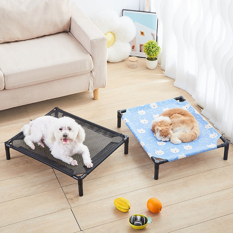 Pet Beds: Elevated Folding Pet Bed - Portable & Washable Dog Kennel