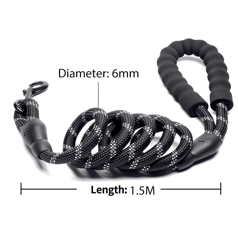 Strong Reflective Dog Leash for All Sizes