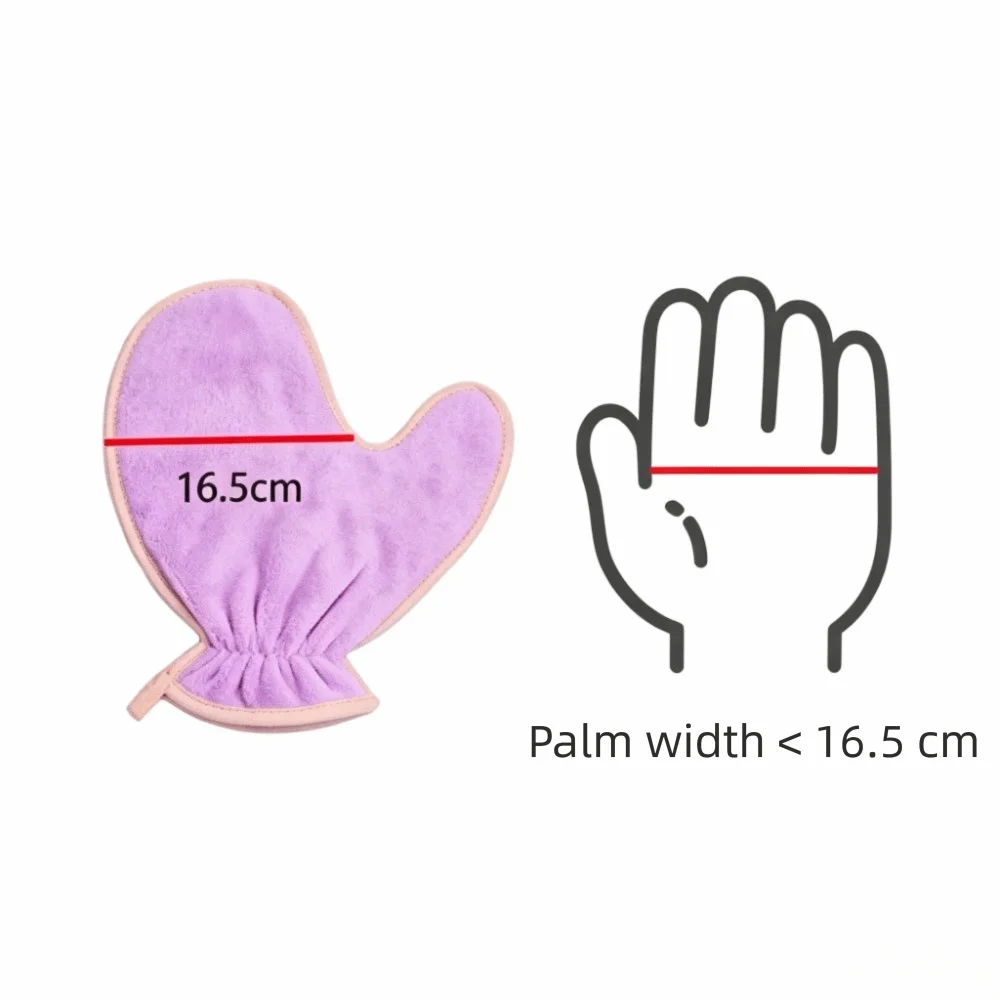 Hand Fit Fleece Lined Pet Drying Mitt Multi Colors Soft Bath Towel Glove Paw Print Safe Dog Cat Clean Mitt Household Pet Groom