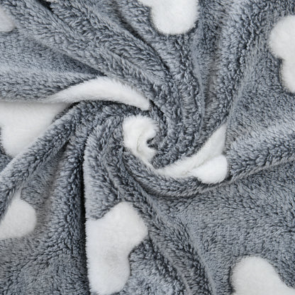 Dog Bed Mat - Soft Cozy Bone Star Avocado Print