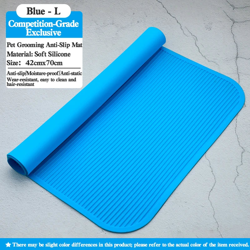 Silicone Waterproof Pet Grooming Table Anti-Slip Pad Beauty Mat Upgrade Model with Beautician Sign Competition Pad