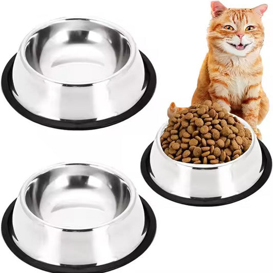 Steel Cat Bowl - Durable Pet Feeder for Cats & Dogs