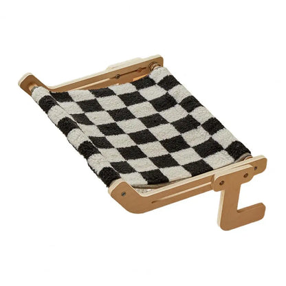 Cat Bed: Cat Hammock Bedside Adjustable Window Perch No Drill Wood Frame