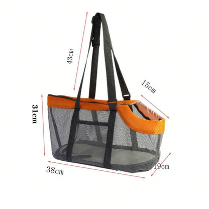 Portable Mesh Pet Carrier Bag Breathable Handbag Outdoor Travel Sling for Dog Cat Puppy