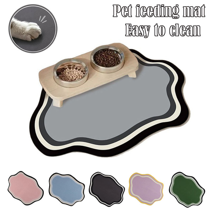 Dog Mat: Diatom Mud Pet Feeding Mat - Non-Stick Waterproof Tray
