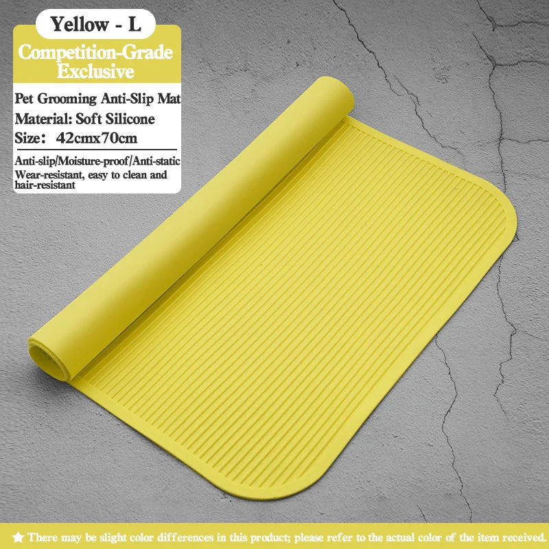 Silicone Waterproof Pet Grooming Table Anti-Slip Pad Beauty Mat Upgrade Model with Beautician Sign Competition Pad