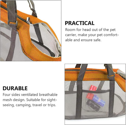 Dog Carrier Bag: Soft-Sided Mesh for Small Dogs & Cats