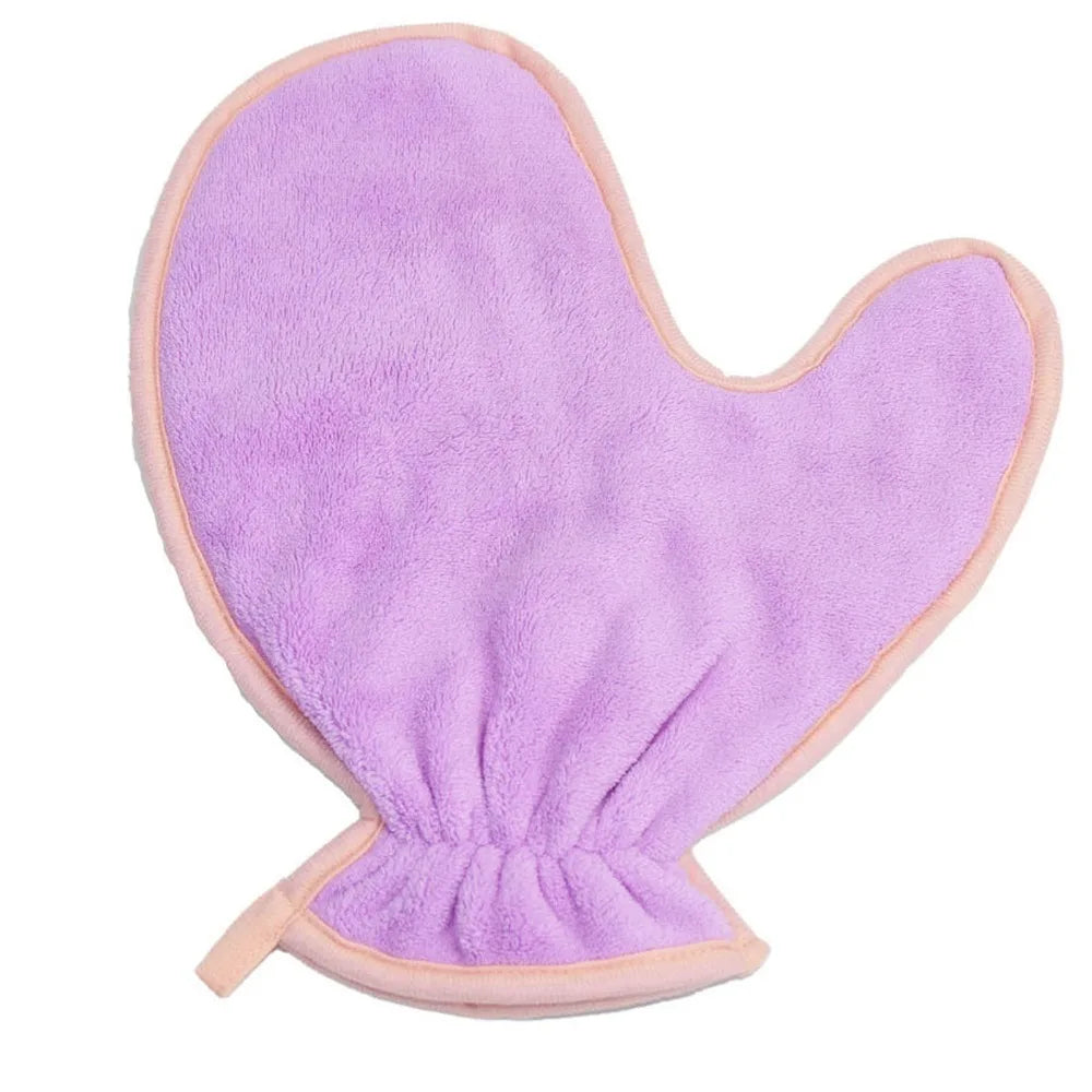 Hand Fit Fleece Lined Pet Drying Mitt Multi Colors Soft Bath Towel Glove Paw Print Safe Dog Cat Clean Mitt Household Pet Groom