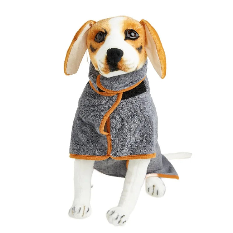 Bath Towel: Dog Bathrobe Towel - Fast Drying, Soft & Absorbent Coat