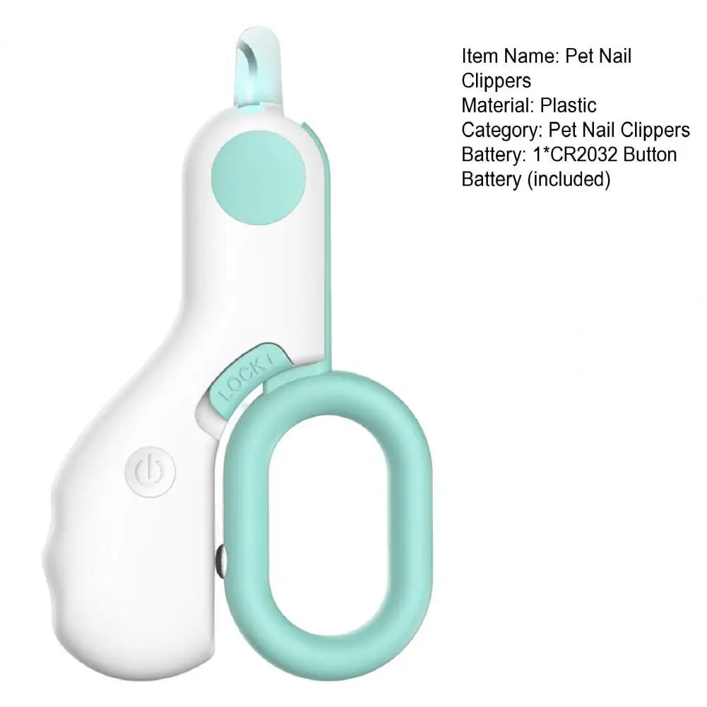 Pet Nail Clippers With Safety Lock Lighted Nail Trimmer For Cats Dogs Rabbits Professional Grooming Tool Scissors With LED Light