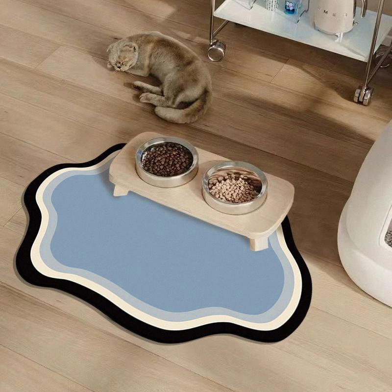 Dog Mat: Diatom Mud Pet Feeding Mat - Non-Stick Waterproof Tray