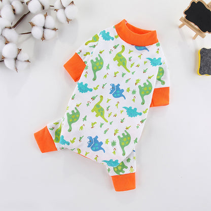 Pet Dog Clothes: Soft Print Jumpsuit for Cats & Dogs