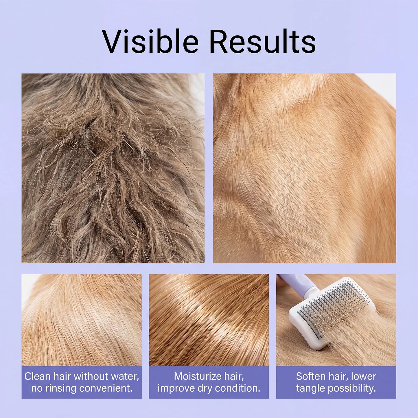 Pet Cleansing Mousse Gentle Dirt Remove Skin Soothing Odor Eliminator Long Lasting Fragrance No Rinse Dog Shampoo Foam 60ml