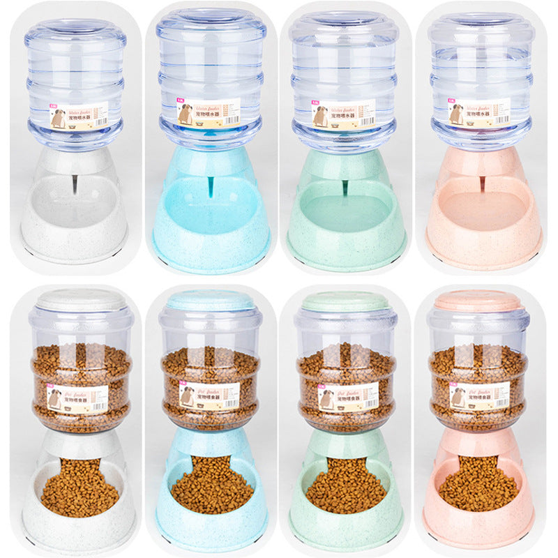 Dog Feeder Bowls: Large Capacity & Auto Water Dispenser