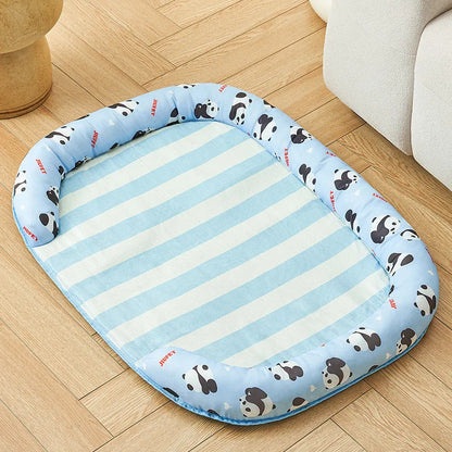 Pet Bed: Dog Mat Cooling Summer Pad Mat For Dogs Cat Blanket Sofa Breathable Pet Dog Bed Summer Washable For Small Medium Large Dogs Car