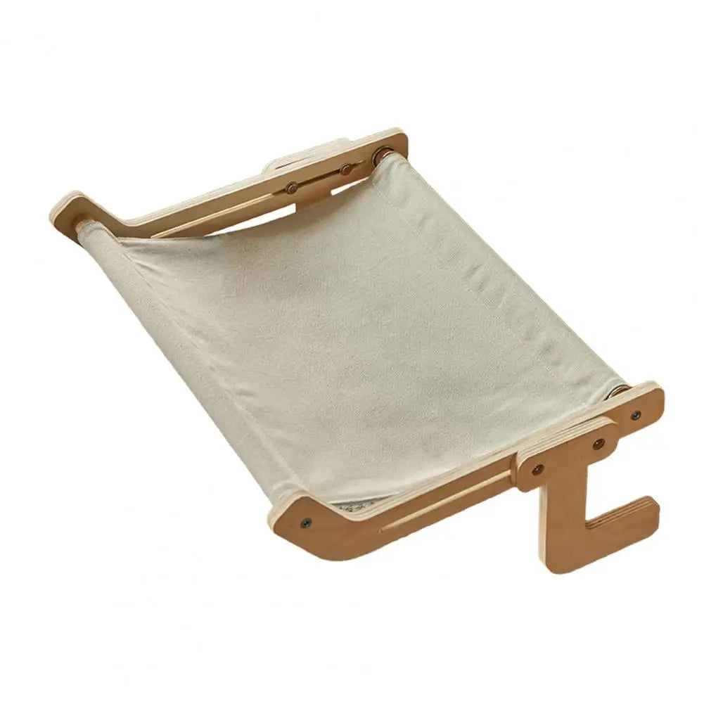 Cat Bed: Cat Hammock Bedside Adjustable Window Perch No Drill Wood Frame