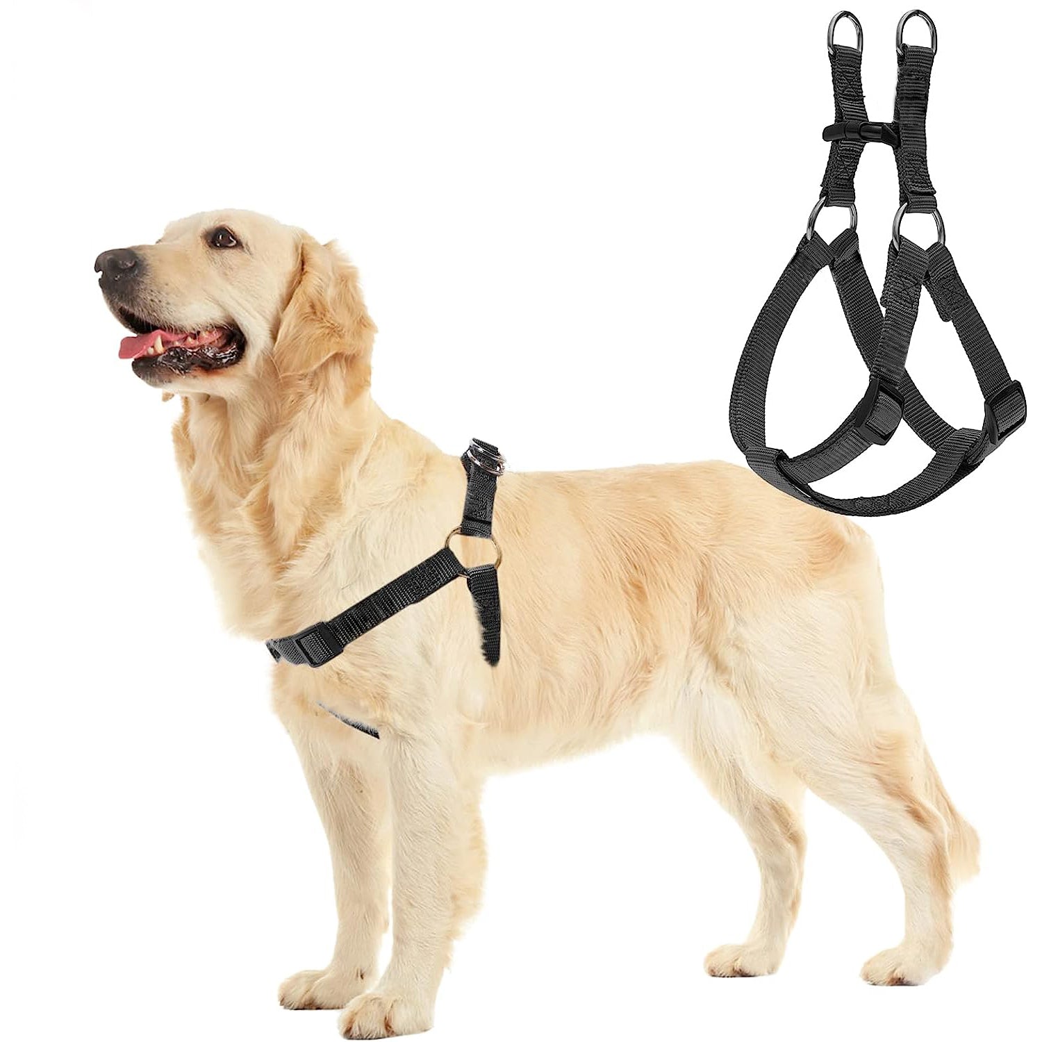 Solid Color Step-In Dog Harness for Small Dogs