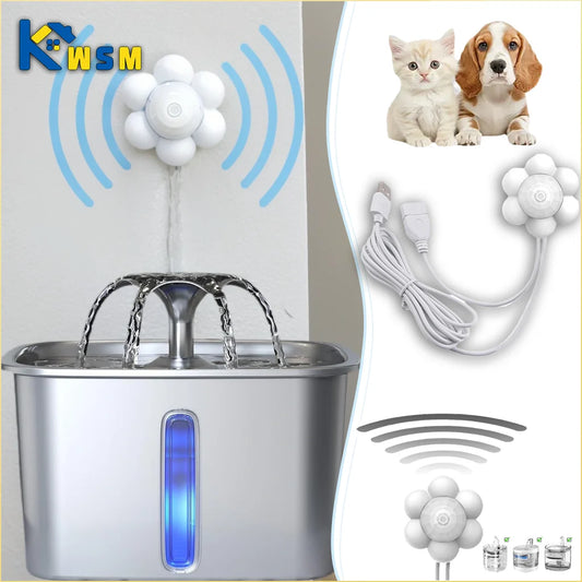 Pet Water Fountain with Motion Sensor & Filter