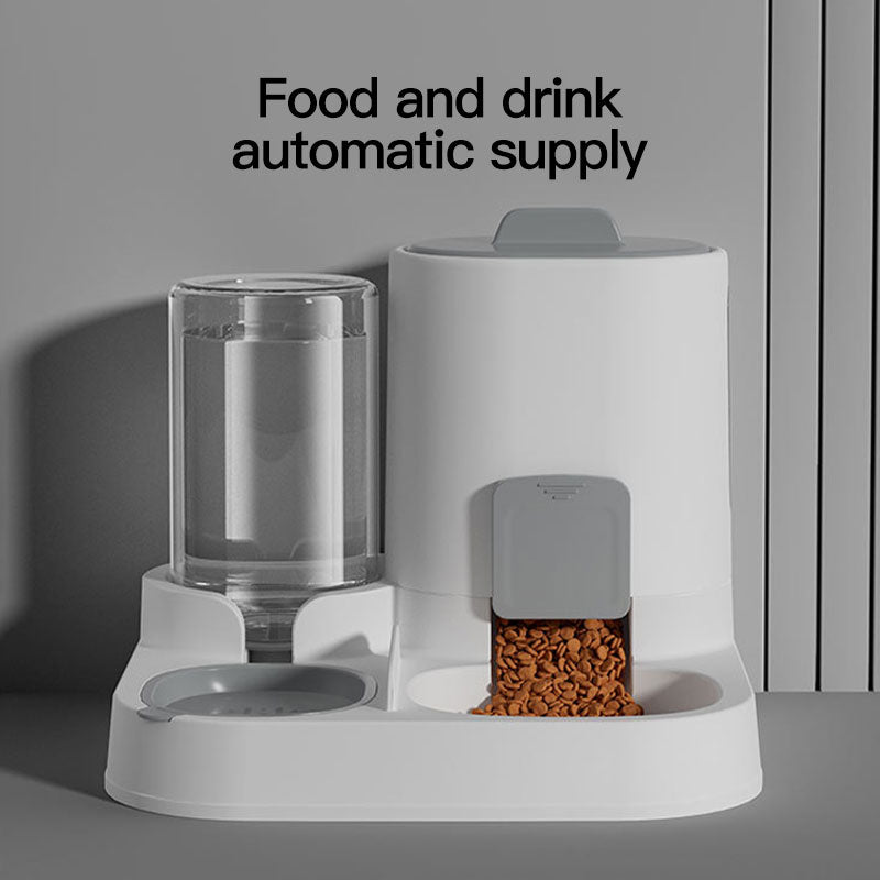 Automatic Cat Water Dispenser & Feeder - Spill-Proof Design