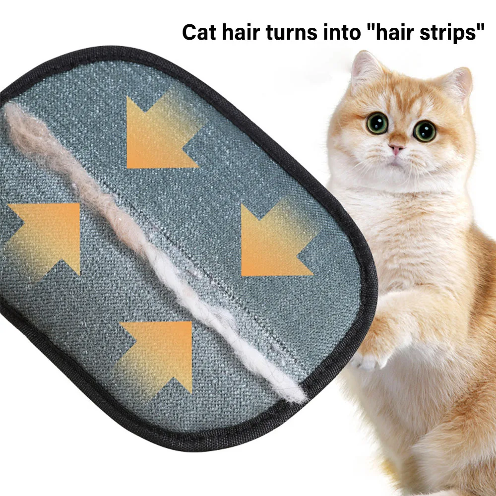 Pet Hair Removal Gloves - Reusable, Double-Sided Grooming