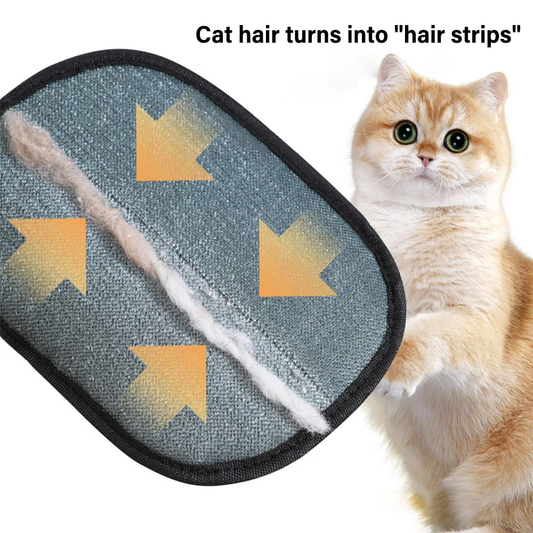 Pet Hair Removal Gloves - Reusable, Double-Sided Grooming